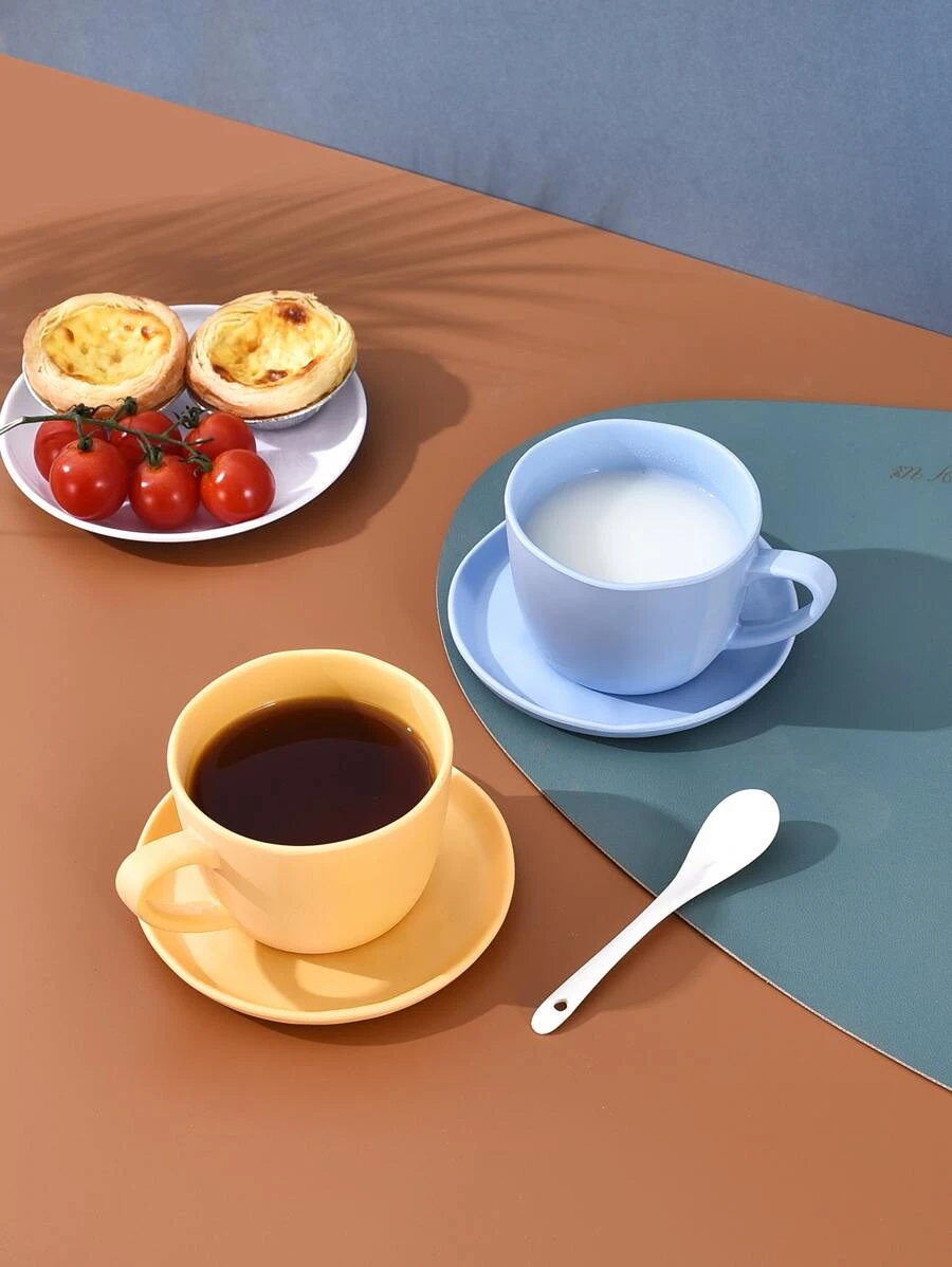 แก้วมัค 1 ชิ้น หลากสี และ ที่รองแก้ว 1 ชิ้น  oo-127