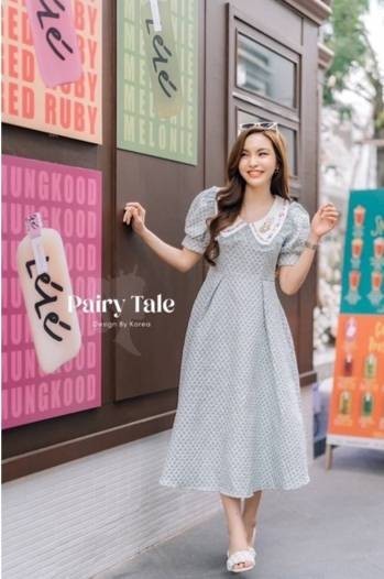 ? พร้อมส่งเดรสแขนสั้นคอปก   052