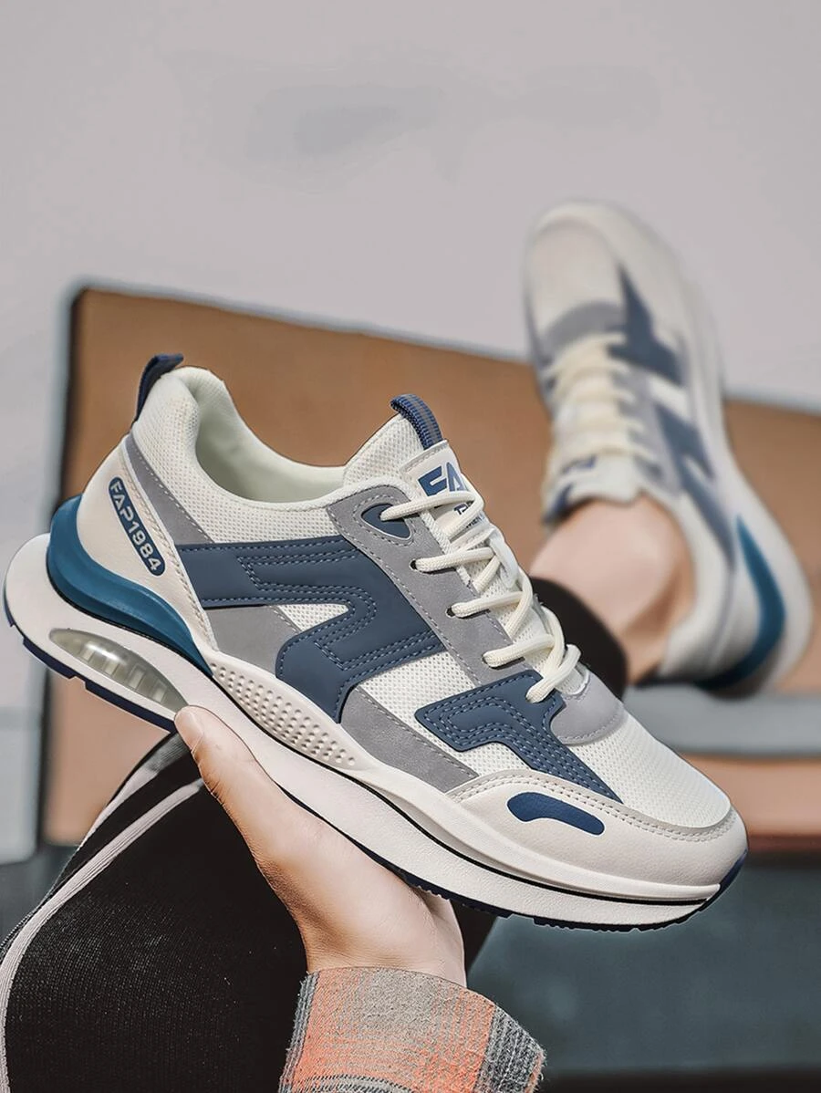 ผู้ชาย รองเท้าวิ่ง บล็อคสี สายรัดหน้า m-38 z.39-46