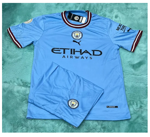 Z63-ชุดบอล ทีมแมนฯซิตี้ มีเบอร์กับชื่อ ของหนักเตะ ปี2022/23 แขนสั้น คอกลม เสื้อพร้อมกางเกง มีครบไซส์ ใหม่ล่าสุด