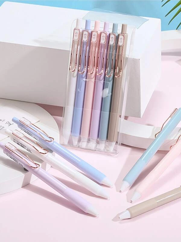 ปากกาเจล คละสี 6 ชิ้น s-67