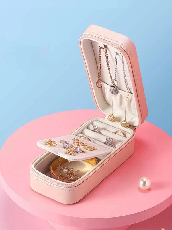 กล่องเก็บเครื่องประดับ สีพื้น 1 ชิ้น  i-100