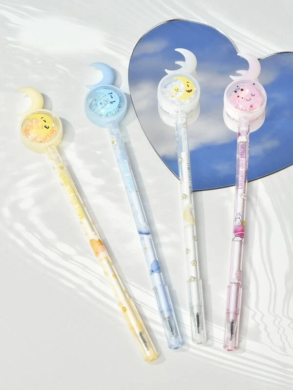 ปากกาเจล ตกแต่ง ดวงจันทร์ สุ่ม 1 ชิ้น s-25