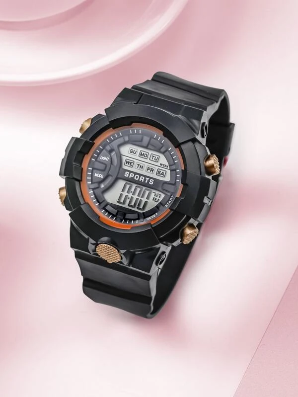 เด็ก นาฬิกา อิเล็กทรอนิกส์ กันน้ำ กลม  น-2