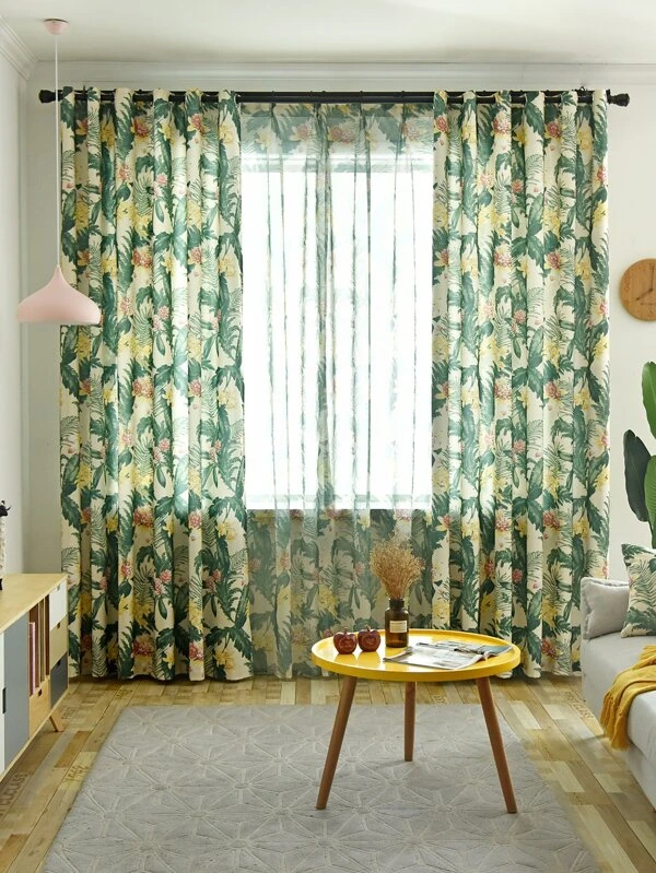 ผ้าม่านเดี่ยว ลาย ดอกไม้ ผ165