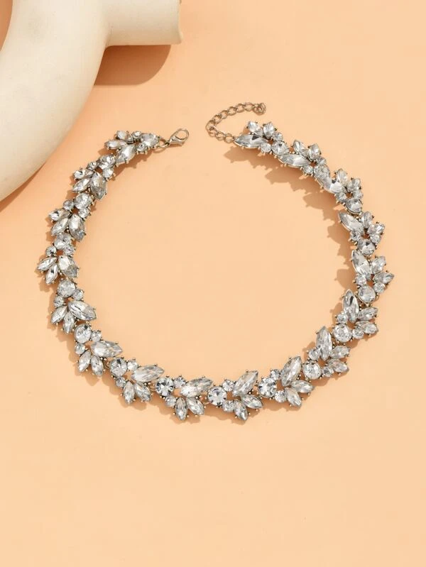 สร้อยคอ ตกแต่ง พลอยเทียม  kk-249