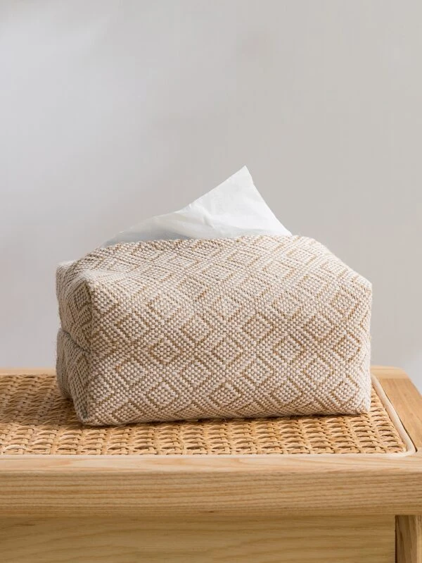 1 ชิ้น ลวดลาย เรขาคณิต เนื้อเยื่อ จัดเก็บ ผ้า เนื้อเยื่อ กระเป๋า ที่วาง สำหรับ บ้าน  nn-47