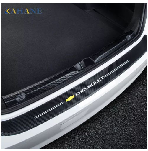 JN83-Car Rear Bumper Protector Stickers Auto Trunk Guard Plate Decals for Chevrolet Cruze Sail Aveo Captiva Orlando Niva Lacetti
