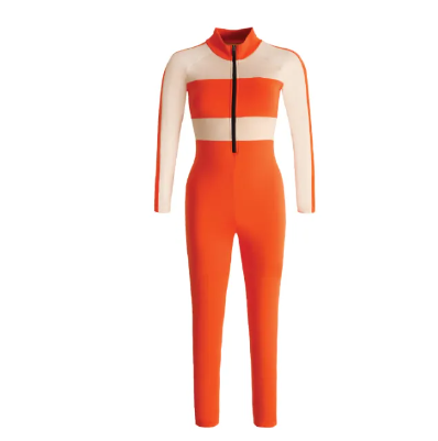 VA20-SS2022 UV JUMPSUIT ORANGE NUDE ชุดว่ายน้ำแขนยาวขายาว มีฟองน้ำในตัว ผ้าหนา กัน UV UPF 50+