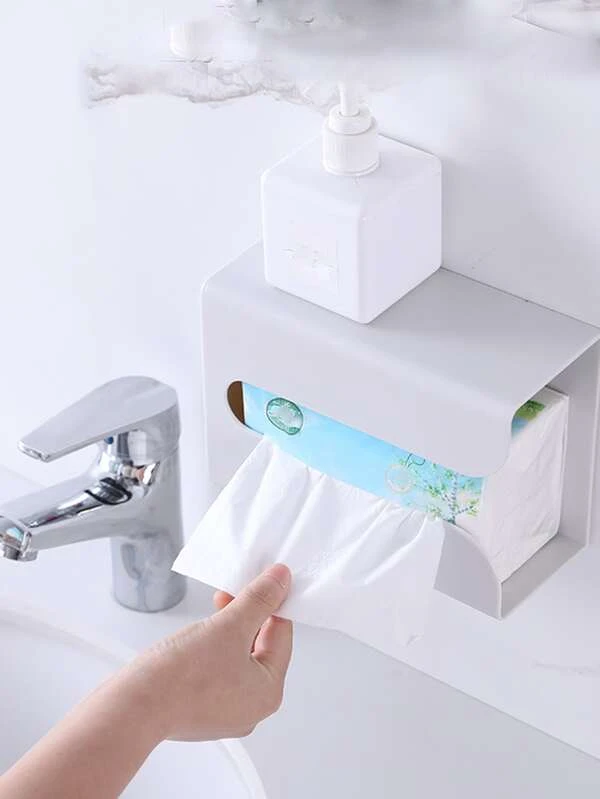 ที่วาง สีขาว ติดผนัง สีขาว เนื้อเยื่อ จัดเก็บ เรียบง่าย เนื้อเยื่อ จัดเก็บ สำหรับ บ้าน 1 ชิ้น  nn-33