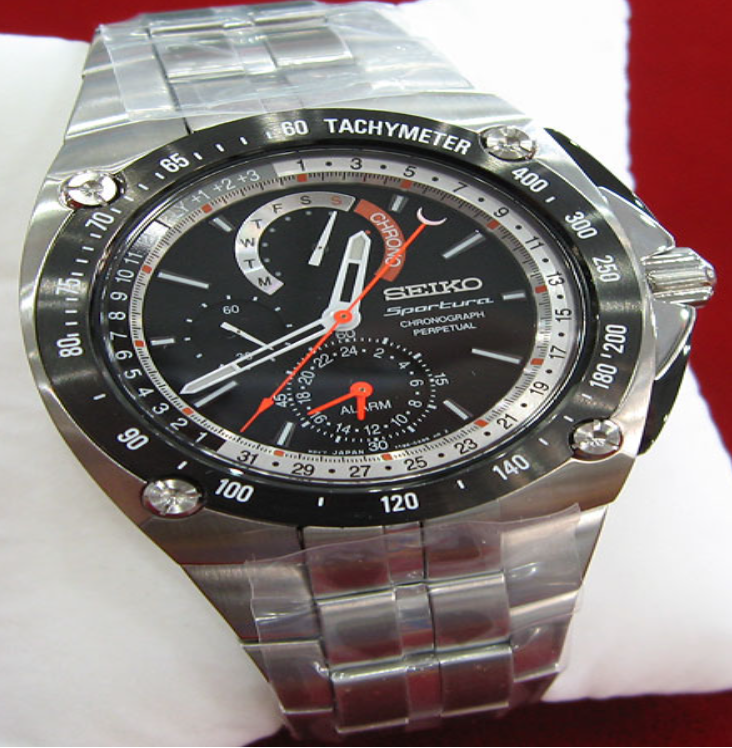 H80-seiko sportura chronograph perpetual รุ่นใหม่ล่าสุด ปฏิทินธาวร ปลุกได้