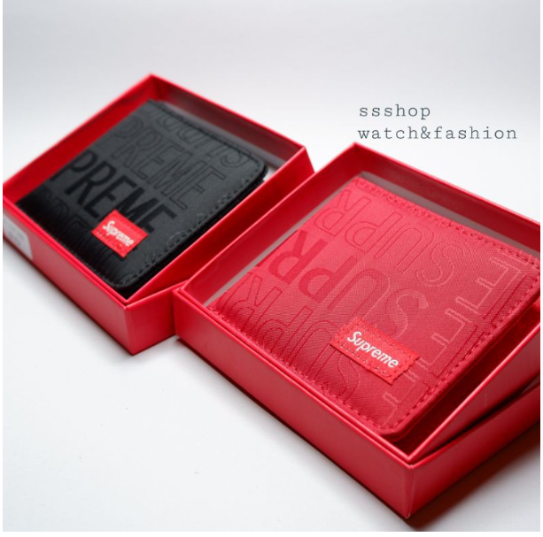 TOP08-กระเป๋าสตางค์ ผู้ชาย Supreme ไซส์เล็ก #W003