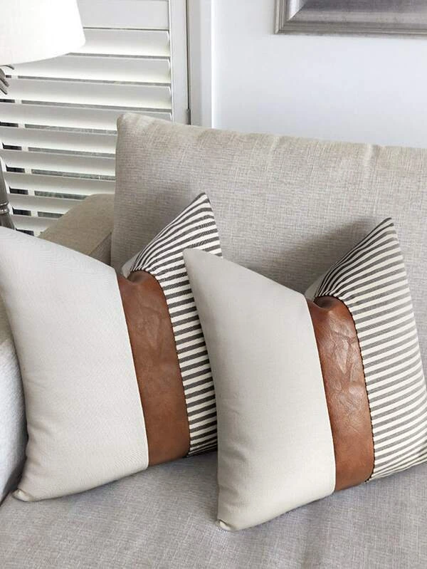 ปลอกหมอนอิง ไม่มีฟิลเลอร์ ลายทาง 1 ชิ้น a-16