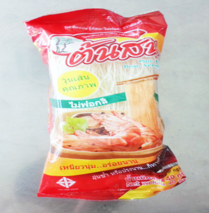 FD84-วุ้นเส้นไม่ฟอกสี ตราต้นสน (40g)