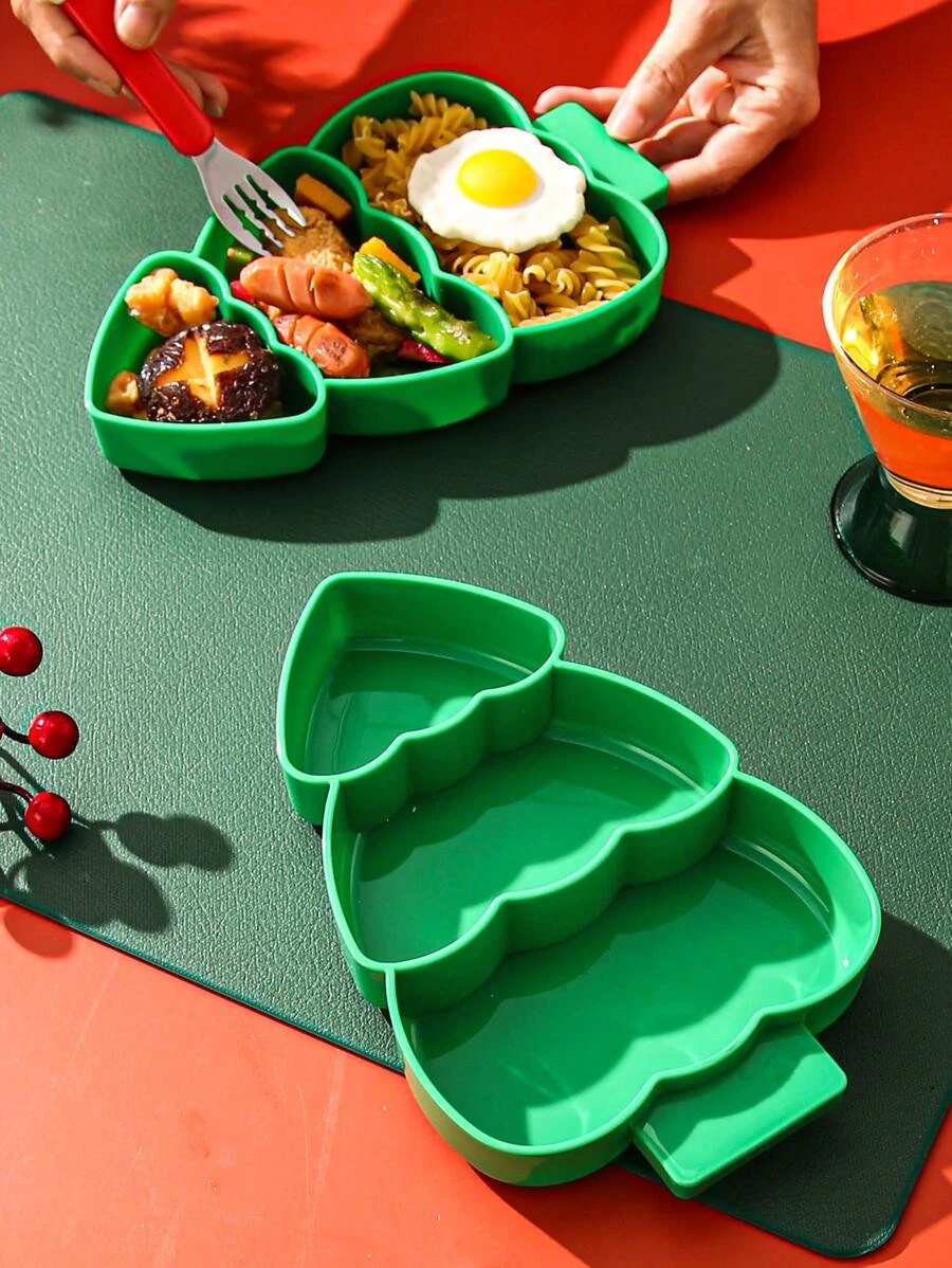 จาน 1 ชิ้น ลายต้นไม้คริสต์มาส  ff-47