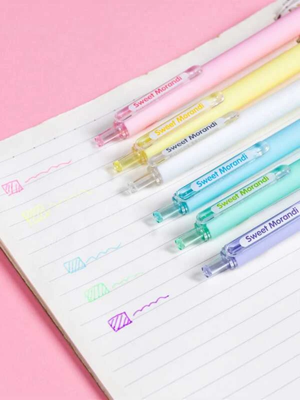 ปากกาลูกลื่น คละสี 6 ชิ้น s-65