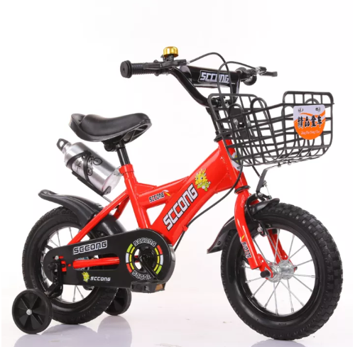 TOY43-SCC Bike จักรยานเด็ก 12 นิ้ว K2 แถม กระติกน้ำ เหล็กหนา ล้อใหญ่ ล้อข้าง ป้องกันการล้ม จักรยานเด็กเล็ก จักรยานเด็กผู้ชาย ทนทาน