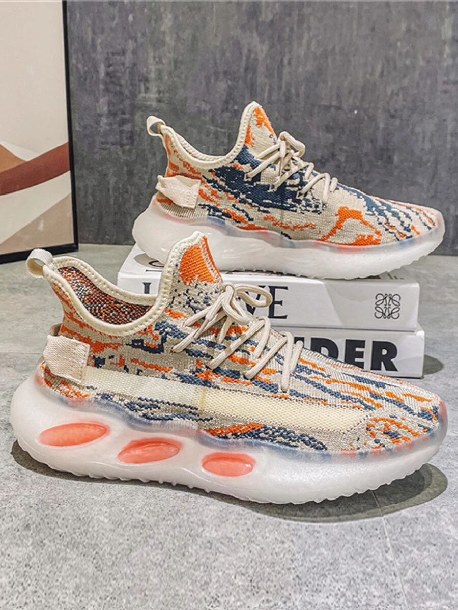 ผู้ชาย รองเท้าวิ่ง ลายบล็อกสี มีดีเทลถัก m-61 z.39-45