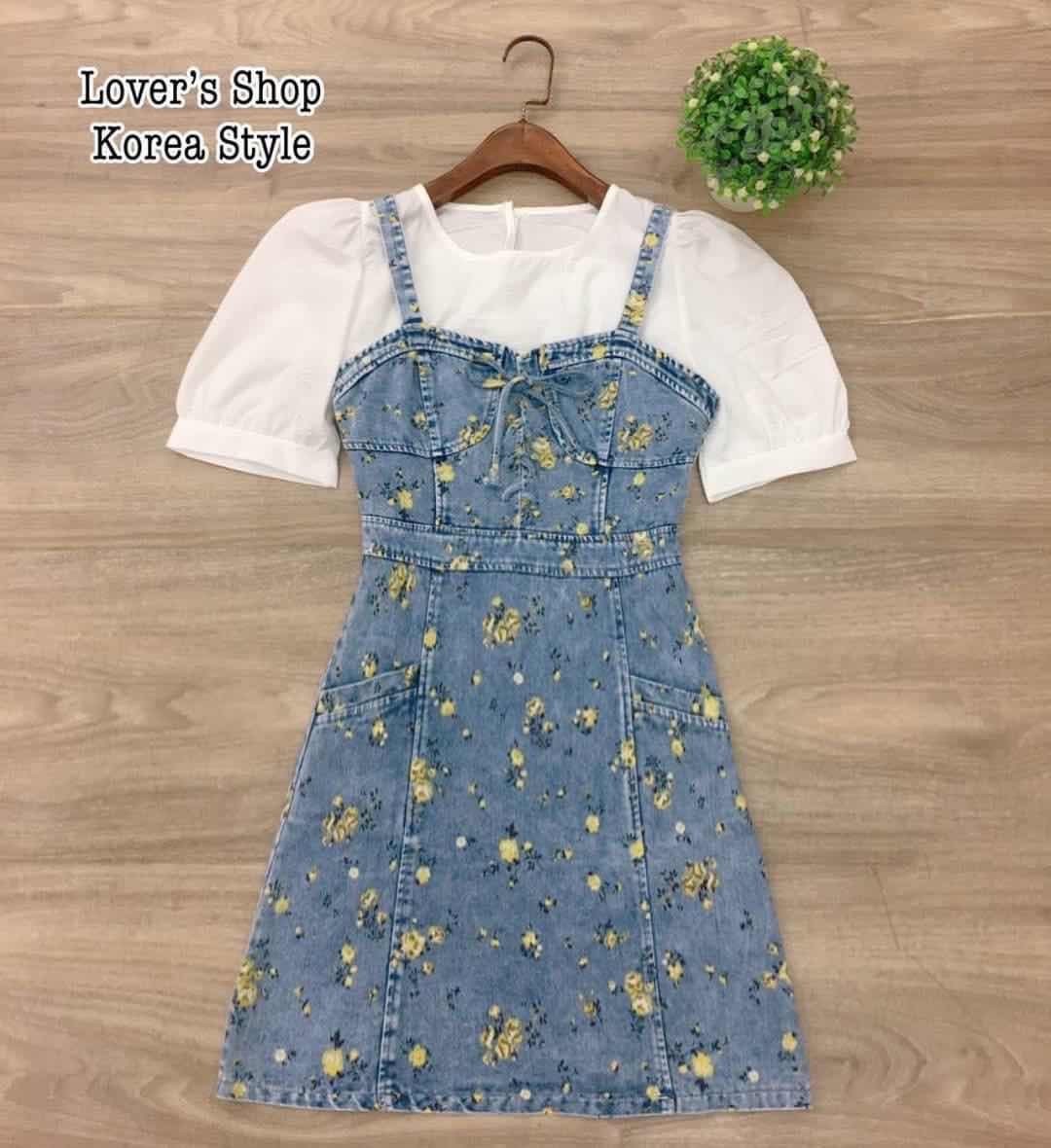 เอี้ยมยีนส์ลายดอกเดซี่   060