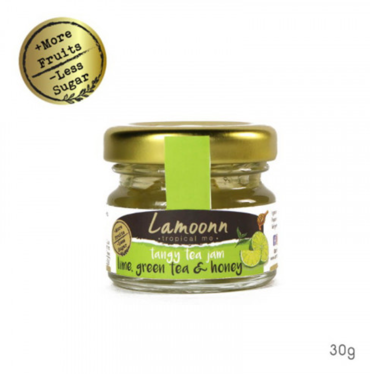 FD22-Tangy Tea Jam - แยมมะนาว+ชาเขียว+น้ำผึ้ง (30g) **Low Sugar**
