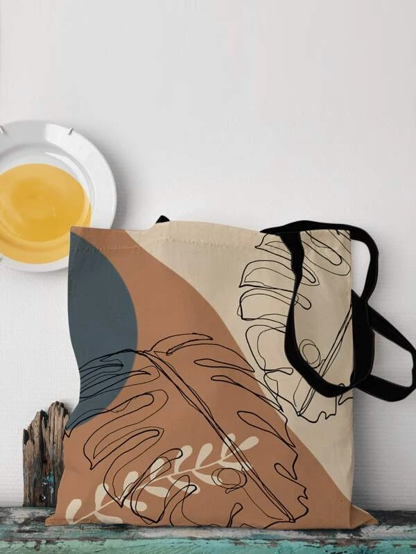 กระเป๋าช้อปปิ้ง ลาย ใบไม้ n-73