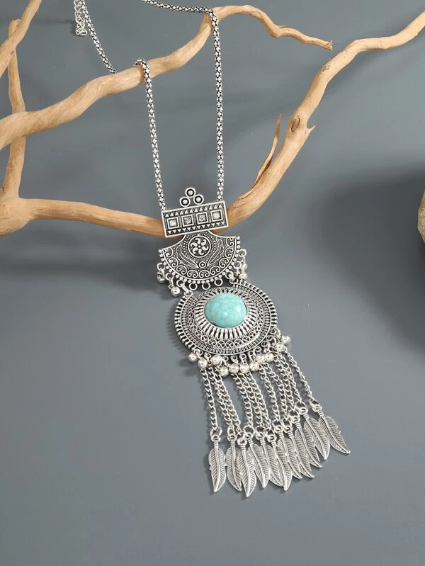 EMERY ROSE สร้อยคอจี้ ขนนก พู่  kk-216