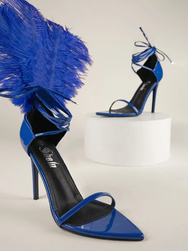 รองเท้าแตะ เปิดนิ้วเท้า สายคาด ส้นสูง พร้อม ถอดได้ ปุย l-11