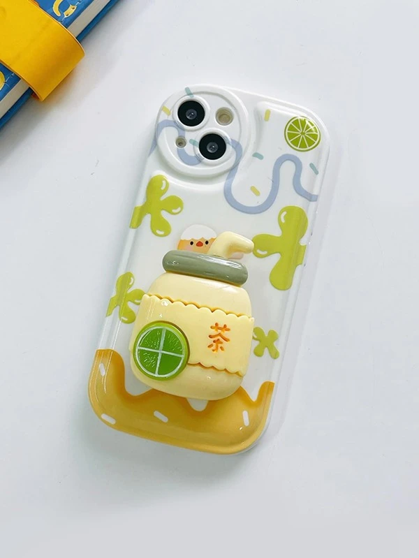 เคสโทรศัพท์ ลายการ์ตูนไก่ และ กริป c-65