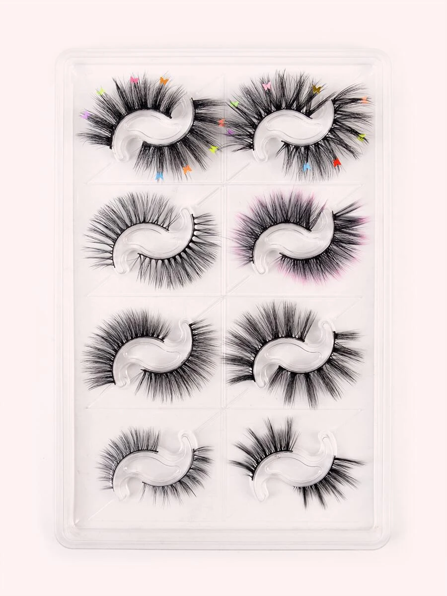 ขนตาปลอม 8 คู่ ลายผีเสื้อ ลายตาแมว  g-74