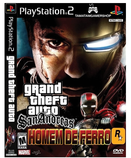 TM04-แผ่นเกมส์ps2 GTA ironman PS2 Mod SAN เกมเพล2 แผ่นplay2 Grand Theft Auto San Andreas ps2