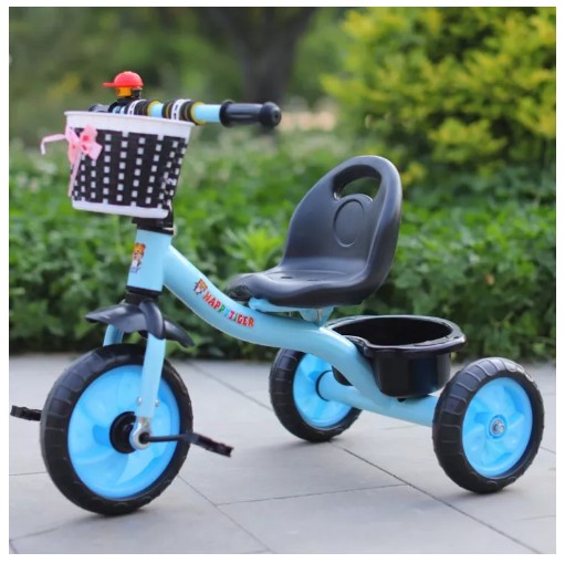 TOY40-จักรยานเด็ก จักรยาน 3 ล้อ รถ 3 ล้อ จักรยานปั่นเด็ก จักรยานเด็กหนึ่งที่นั่ง จักรยานสำหรับเด็กมีตะกร้า(รุ่นนี้ไม่มีด้ามจับและพักเท้า)