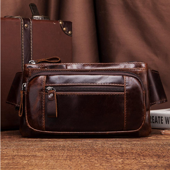 HU93-HUMERPAUL กระเป๋าสะพายหนังผู้ชายกระเป๋าหน้าอกหูฟังภายนอกกระเป๋า crossbody