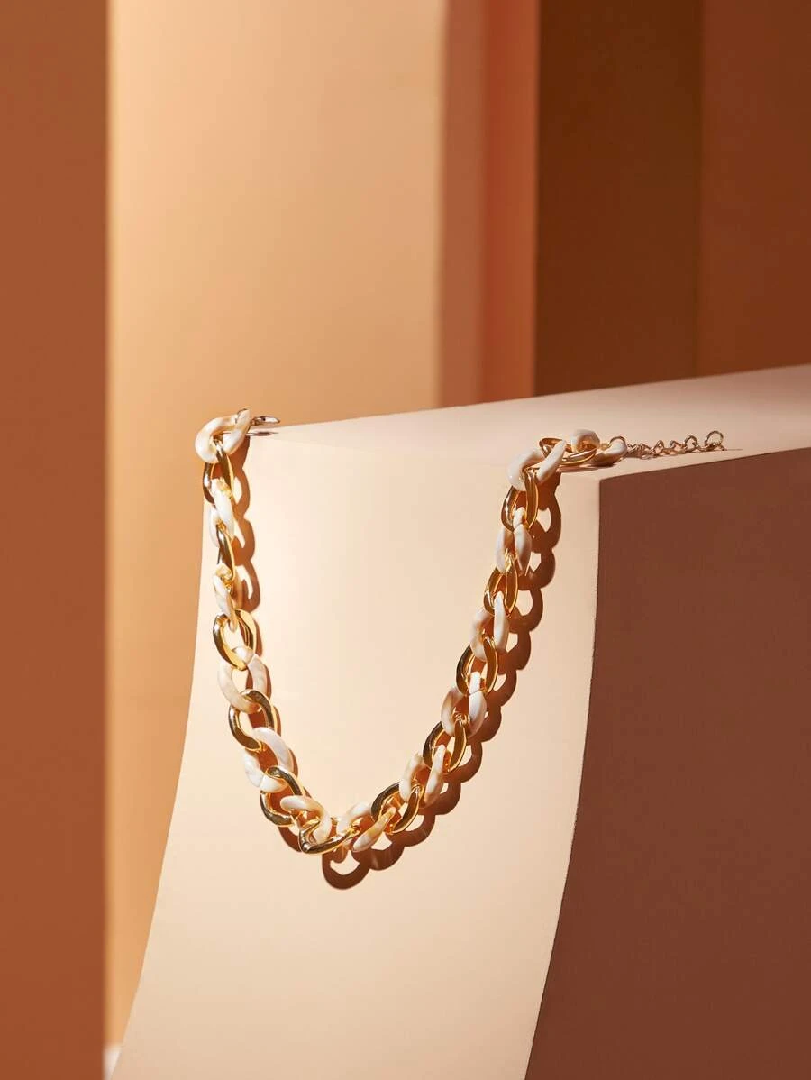 BIZwear สร้อยคอสายโซ่ คัลเลอร์บล็อก kk-156