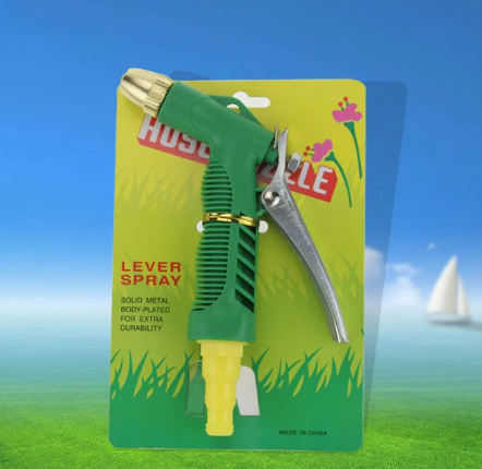 RC61-หัวฉีดน้ำ ปืนฉีดน้ำ ฉีดน้ำ ปลายพลาสติกสีทอง สำหรับต่อสายยาง