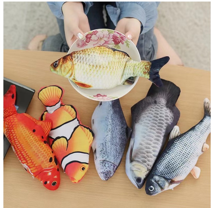 MM60-MW009 ปลาดุ๊กดิ๊ก ดิ้นดิ้นได้ ปลาเต้น ชาร์จแบต แมวตลก หยอกล้อเด็ก ปลาน้อยแสนซนดุ๊กดิ๊ก ดิ้นได้