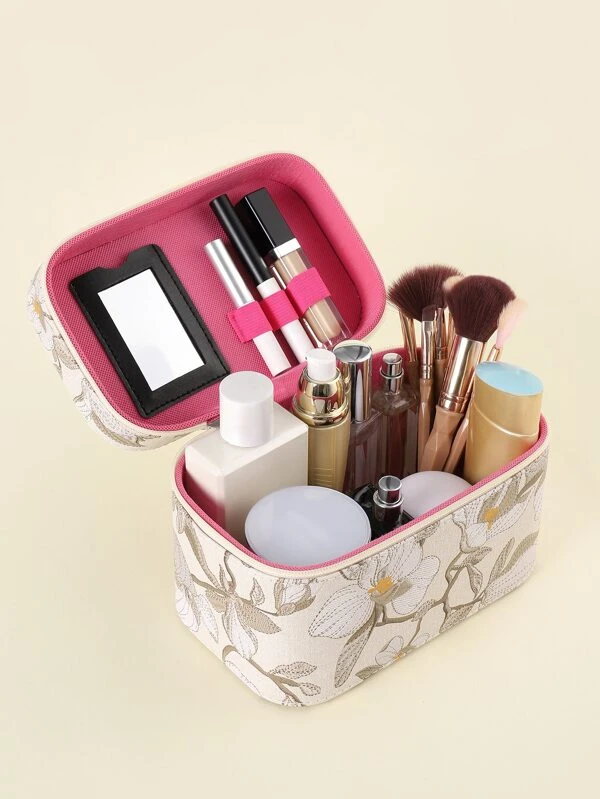 กระเป๋าเครื่องสำอาง ลาย ดอกไม้  ค-27
