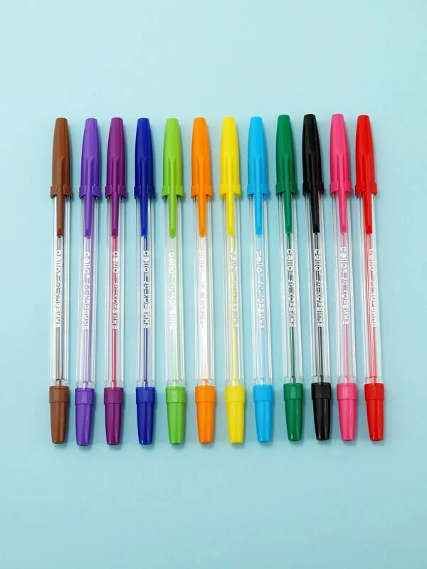 ปากกาลูกลื่น สุ่ม 12 ชิ้น s-78