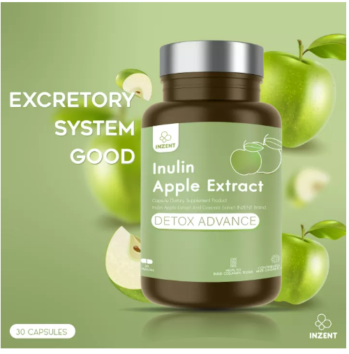 ส037 INZENT ผลิตภัณฑ์ดีท๊อกซ์ Detox สมุนไพรแอปเปิ้ลเขียวดีท็อกซ์ อ้วนผอม ลำไส้ ลดพุง Detox ดีท้อก อาหารเสริมดีทอกซ์ ไฟเบอร์จากสารสกัดแอปเปิ้ล สารสกัดส้มแขก อินนูลิน [30 แคปซูล]