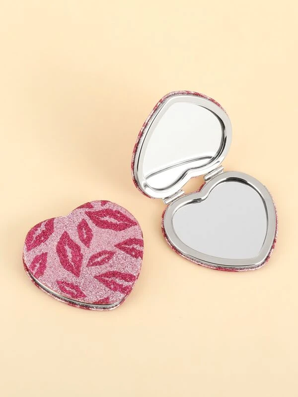 กระจกเงา ลาย ปาก การออกแบบ หัวใจ 1 ชิ้น  k-23