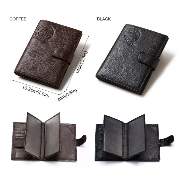 HU17-HUMERPAUL ใหม่หนังวัวผู้ชายกระเป๋าใส่นามบัตรคุณภาพสูง Travel Credit Passport Card Bag ID Passport Card Wallet