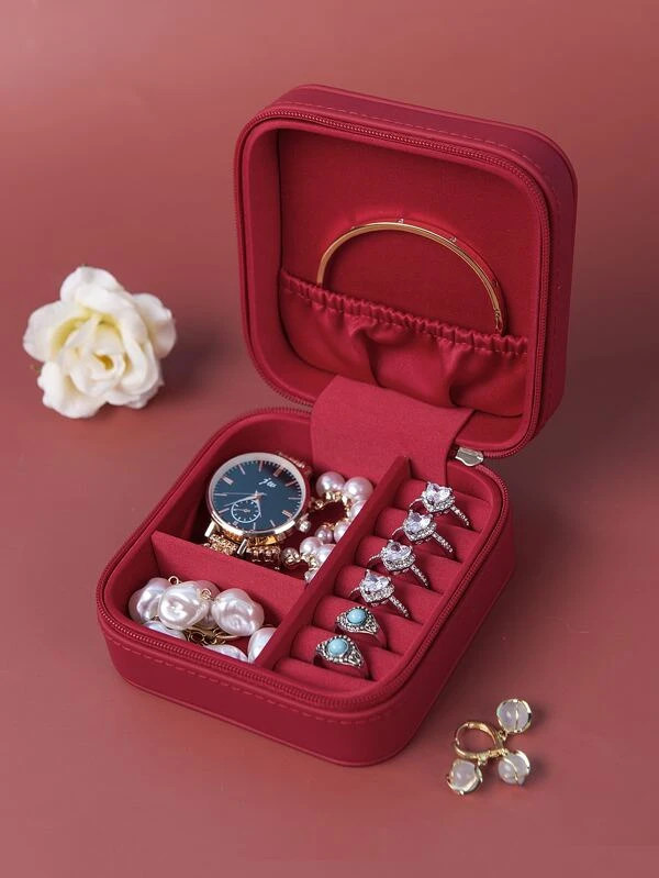 กล่องเก็บเครื่องประดับ สีพื้น มัลติฟังก์ชั่น 1 ชิ้น  i-50