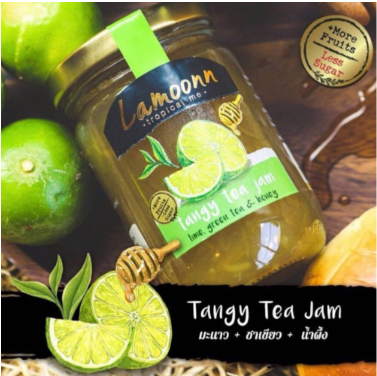 FD25-Tangy Tea Jam - แยมมะนาว+ชาเขียว+น้ำผึ้ง (240g) **Low Sugar**