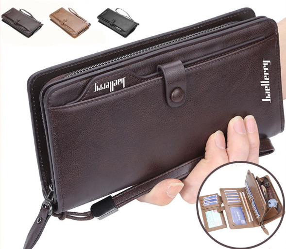 TOP48-CSONLINEMALL Baellerry กระเป๋าสตางค์ผู้ชาย กระเป๋าใส่บัตร ใบยาว พร้อมช่องใส่บัตรแบบแยก