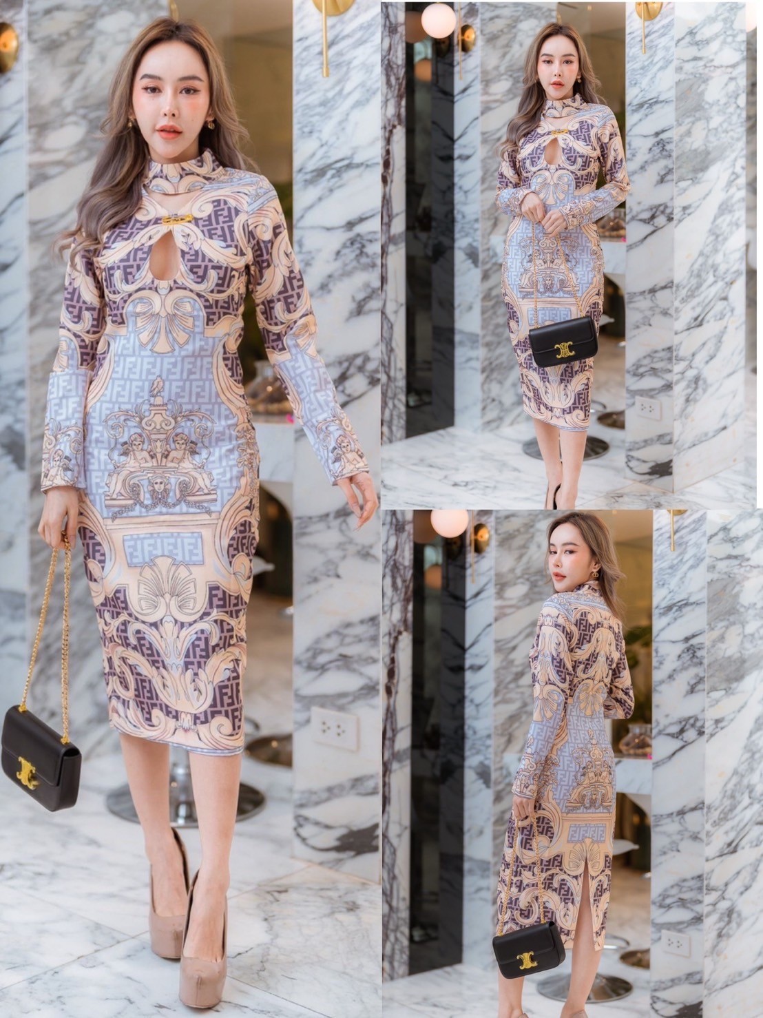 ?เดรสพิมพ์ลายสวยๆ  051