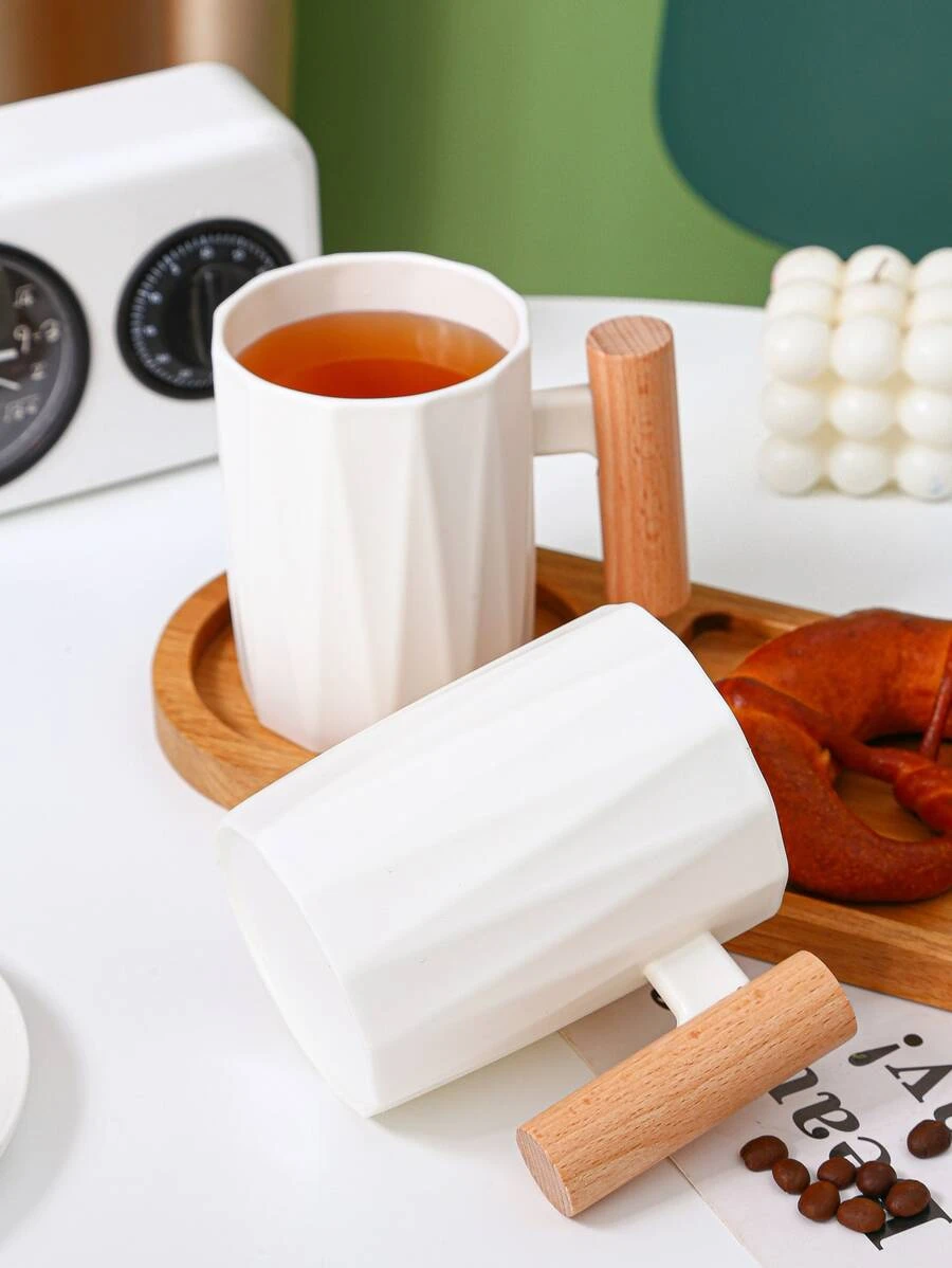 แก้วมัค ด้ามจับ ไม้ 1 ชิ้น  oo-193