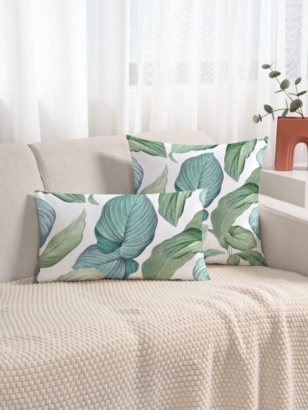 หมอนอิง ไม่มีฟิลเลอร์ ทรอปิคอล ลาย ใบไม้ 1 ชิ้น a-43