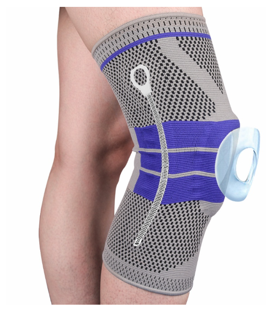 Z18-ไนลอนรองเข่าซิลิโคนรองเข่าการบีบอัดแขนปรับกีฬากลางแจ้งบรรเทาอาการปวดซิลิโคนฐานฐานบาสเกตบอลเข่า Pads