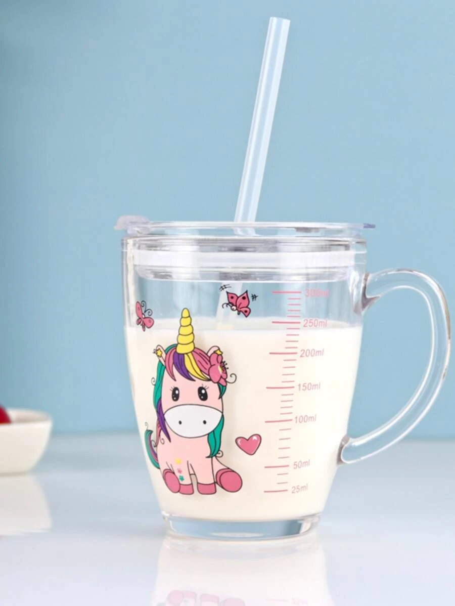 แก้วมัค กระจก น่ารัก ลาย การ์ตูน ยูนิคอร์น สำหรับ บ้าน 1 ชิ้น pp-78