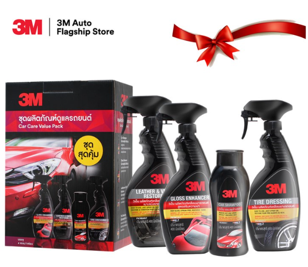 AC33-3M Car Care Value Pack แชมพูล้างรถ 400 ml.+ PN39034LT+ PN39040LT+ PN39042LT