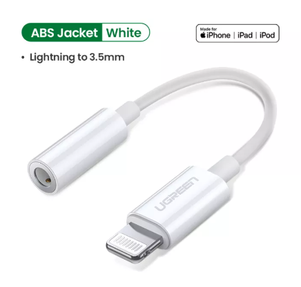 GE143-สายอะแดปเตอร์หูฟัง MFI Lightning to 3.5mm Headphone Adapter สำหรับ iPhone 14 13 Pro Max iPhone 14 Plus iPad iPod Model: 30756